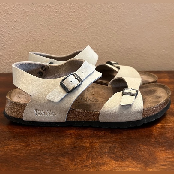 Birkenstock Shoes - Birkenstock Birkis Cream/Champagne Sandals
